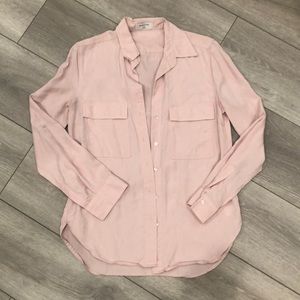 Babaton XXS (fits a XS or S) Light Pink Button Down Dress Shirt
